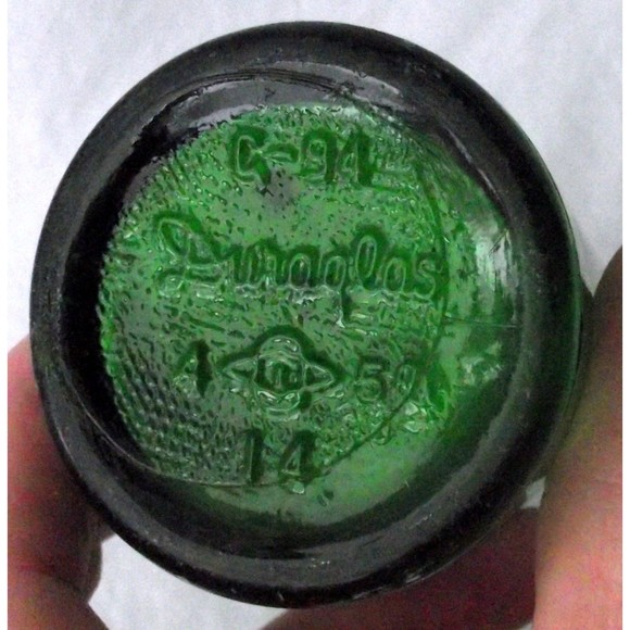 Canada Dry Ginger Ale Bottle Pop Soda Green Glass Duraglas 7 oz ACL Jamaica Vtg - Picture 5 of 6